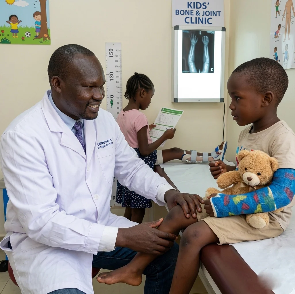 Dr. Raymond Joseph Malinga providing specialist paediatric orthopaedic assessment