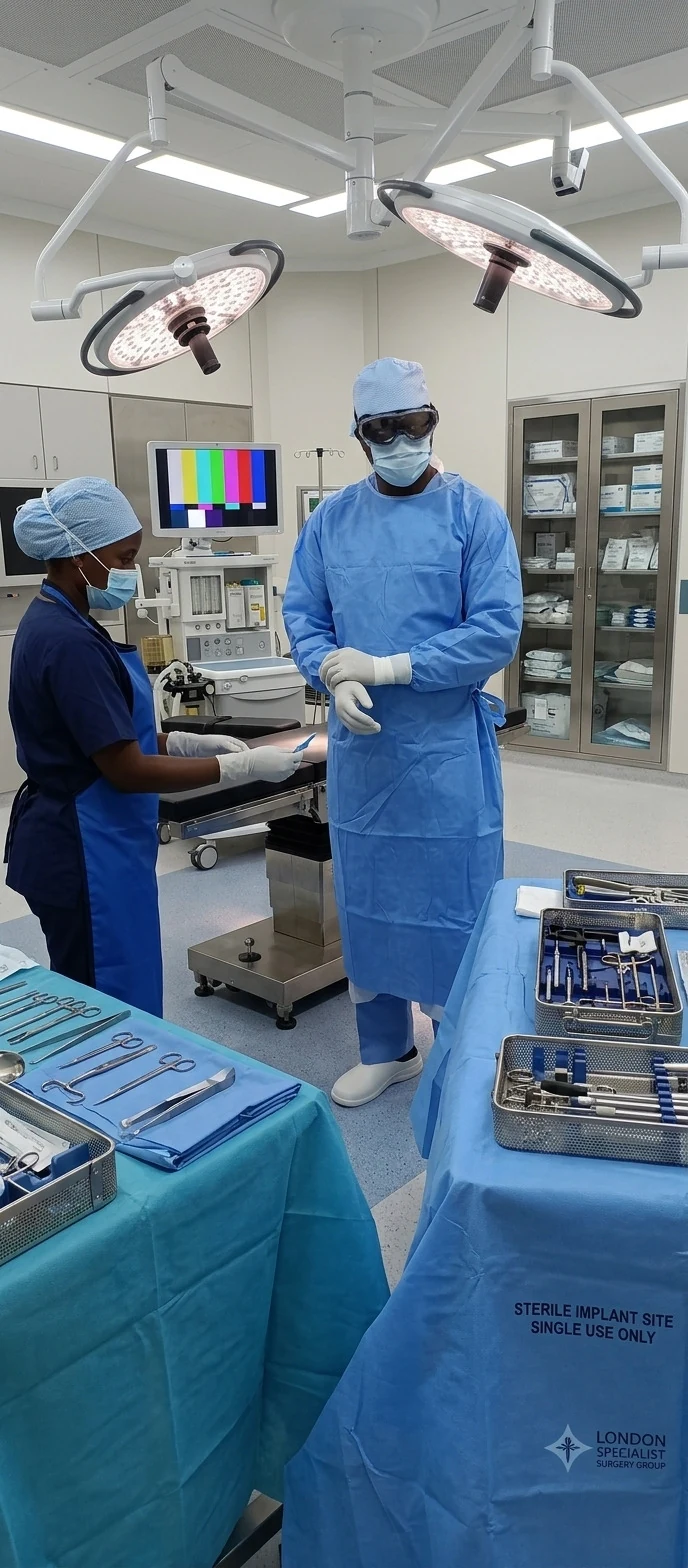 Dr. Raymond Joseph Malinga in a prepared surgical theatre
